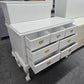 Queen Ann light gray vintage dresser