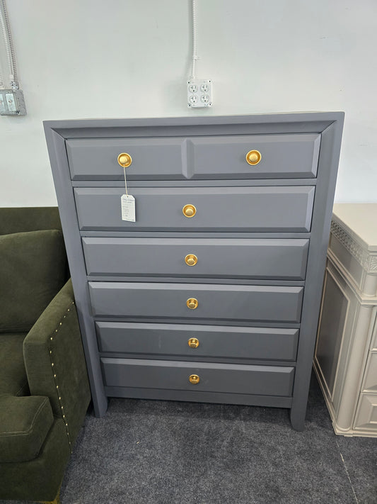 6 drawers dark gray  chest