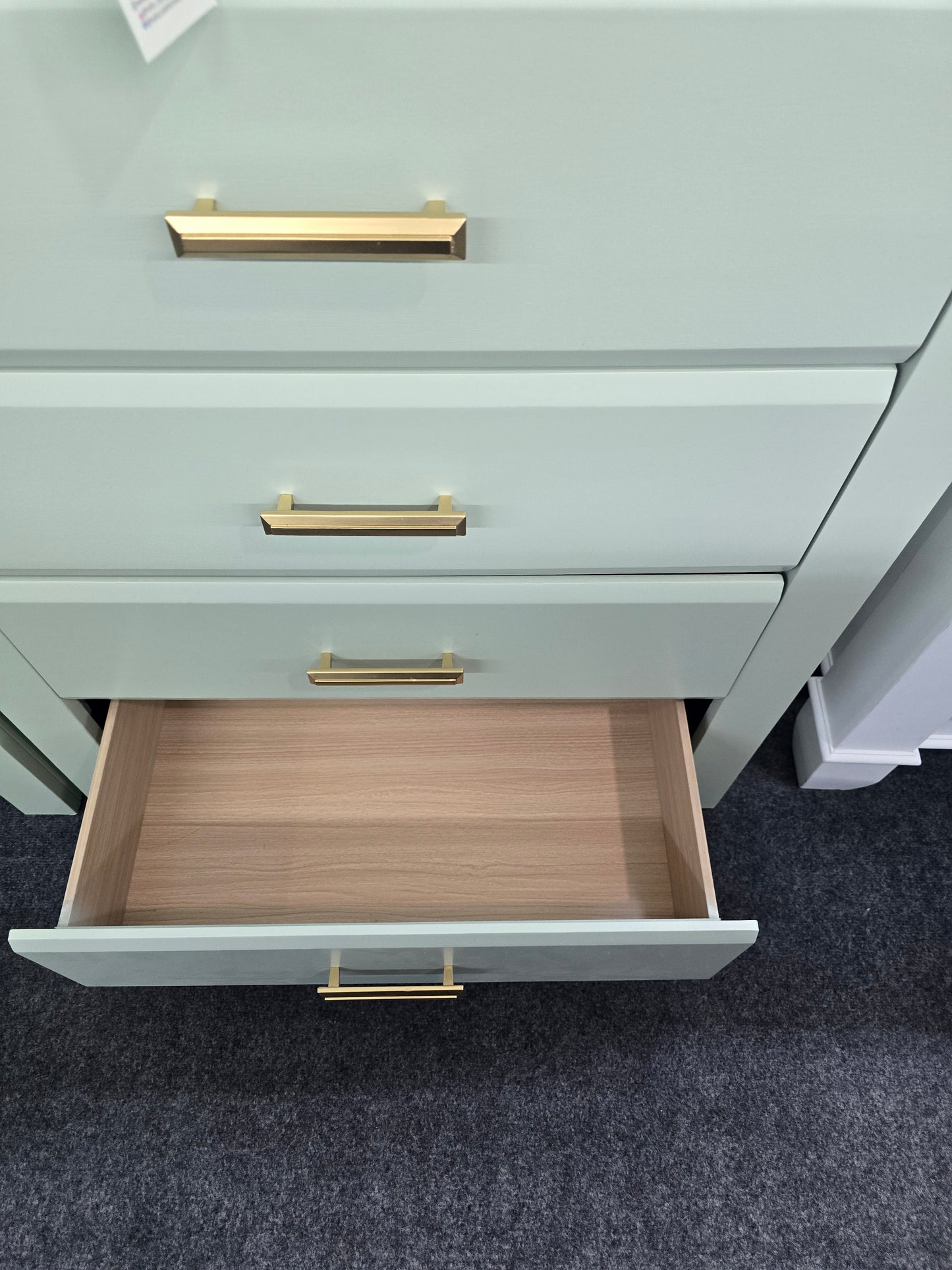 Classic 5 drawers green chest