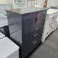 Dark blue 5 drawers lacquer chest