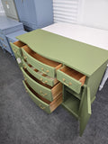 Solid wood green buffet