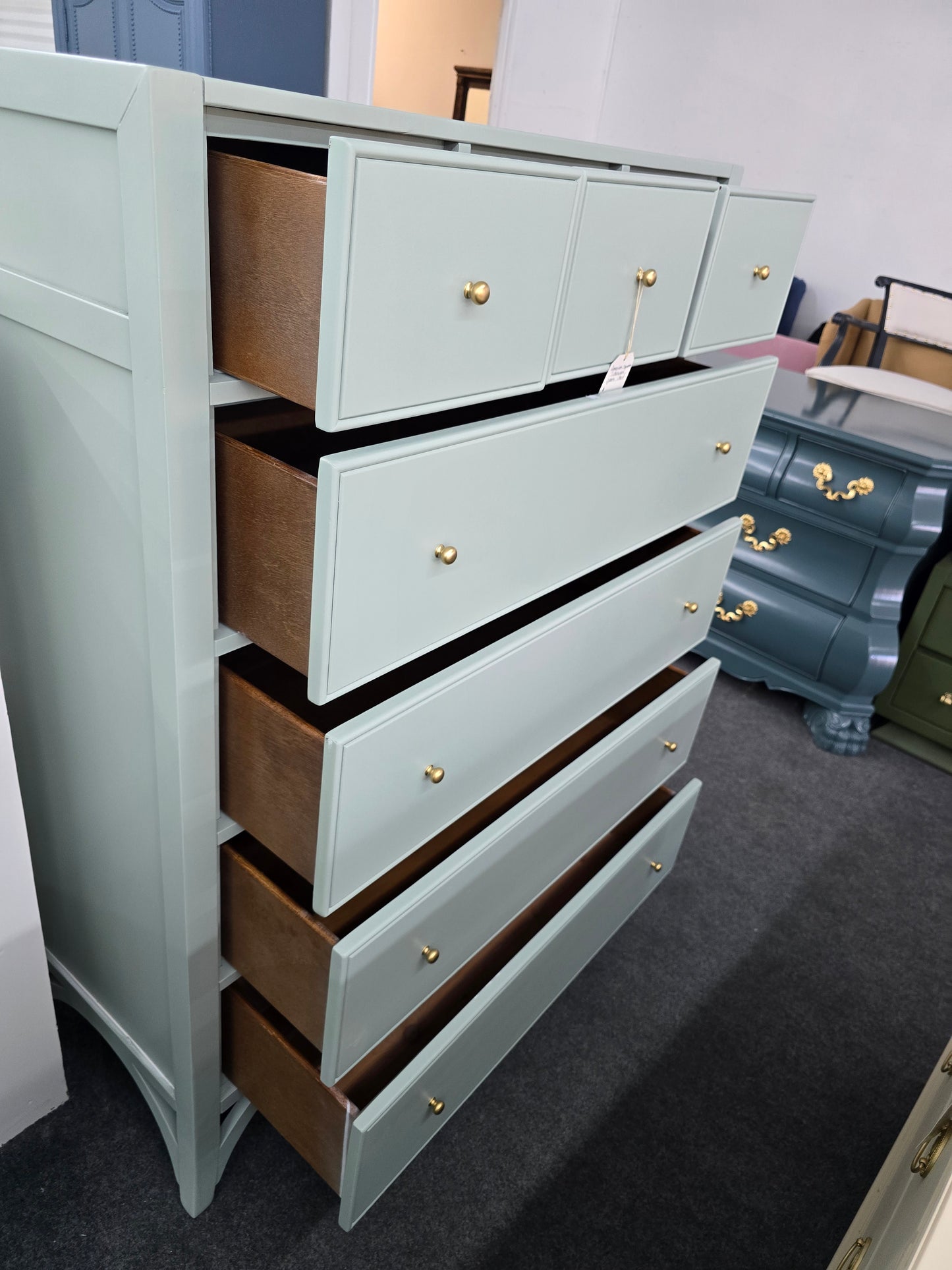 American signature green chest