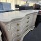 Bernhardt cream lacquered curved dresser