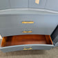 Antique solid wood deep blue chest