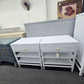 Stanley white lacquered pair of nightstands