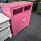 Super cute pink lacquered 3 drawers dresser