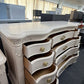 Bernhardt cream lacquered curved dresser