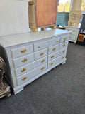 Vintage light gray dresser