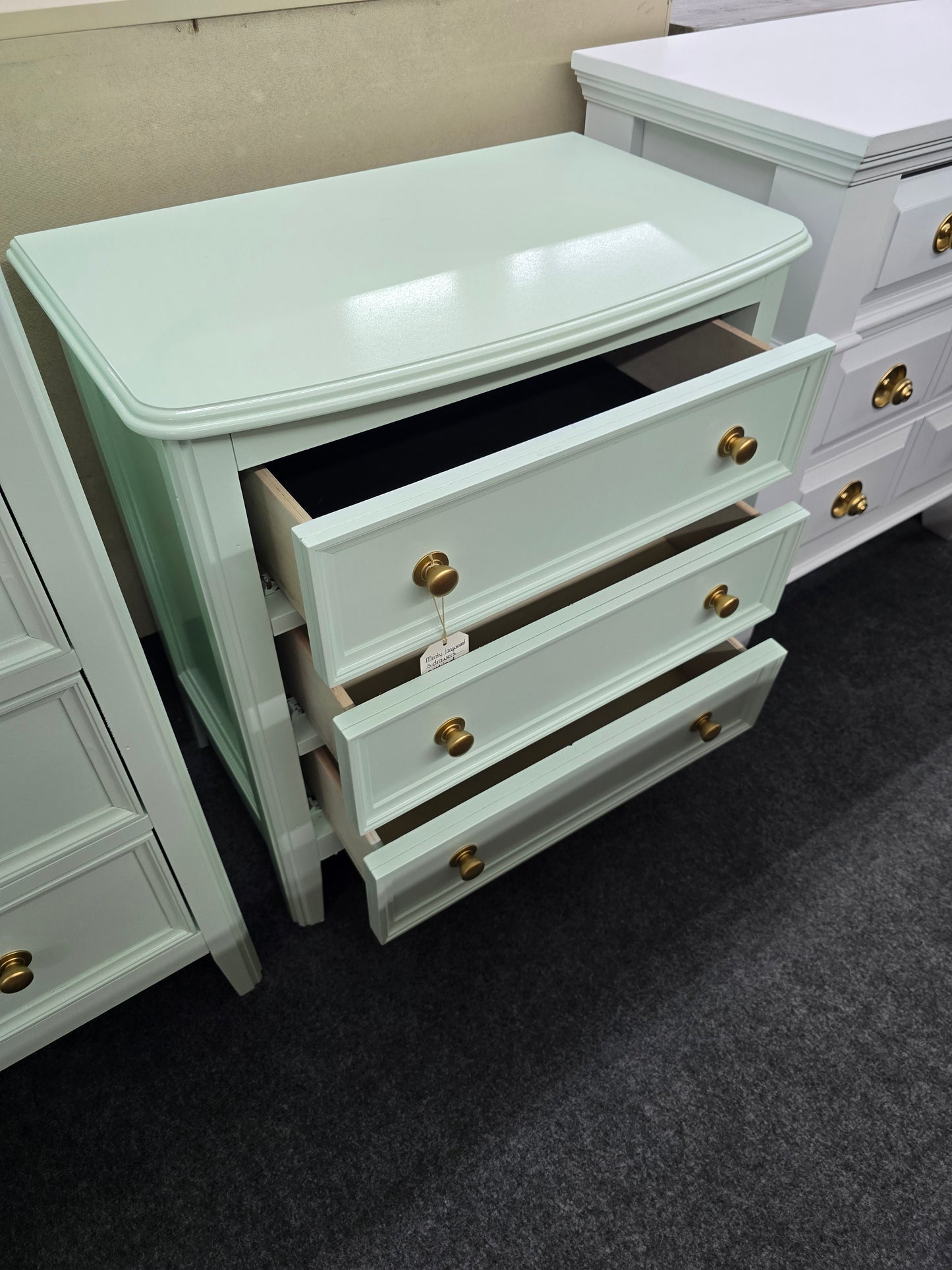 Minty green cute nightstand