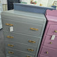 Antique waterfall green gray chest