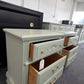 Green vintage pair of nightstands