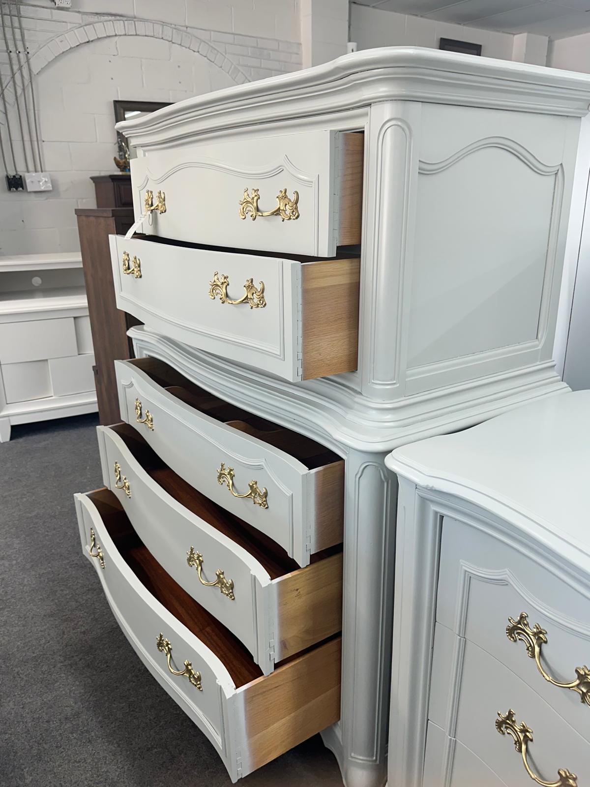 French provincial solid wood chest