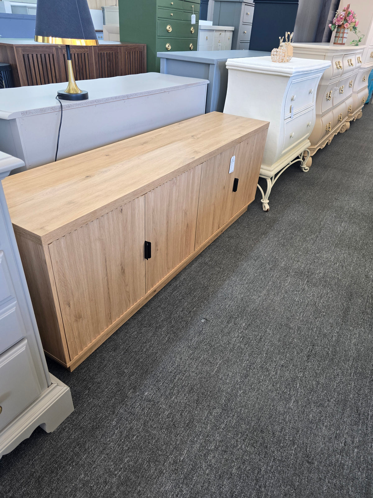 New- wooden 4 doors low profile cabinet