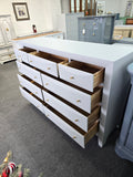 9 drawers gray dresser