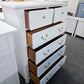 Solid wood white tall chest